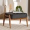 Baxton Studio Jeanine Japandi Dark Grey Fabric and Walnut Brown Finished Wood Ottoman Footstool 233-13168-ZORO - alternate 6